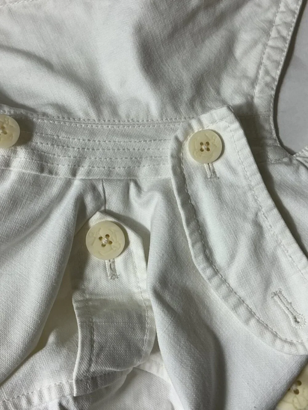 Vintage Y2K 00s Ralph Lauren Rugby White Double Breasted Cropped Jean Jacket S - Picture 8 of 10